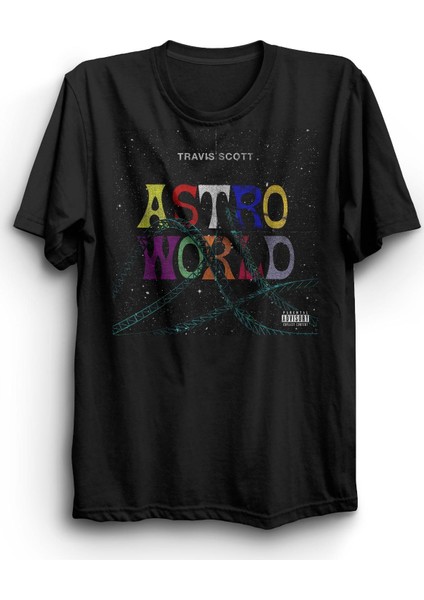 fame Travis Scott Astroworld Baskılı T-Shirt