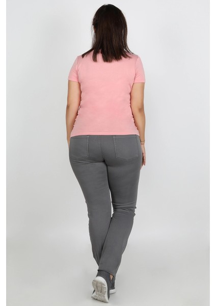 Büyük Beden Gabardin Kadın Pantolon Gri fiyatları