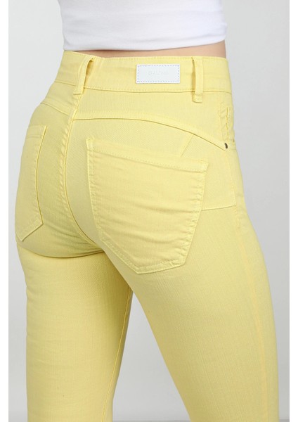 Pensli Gabardin Pantolon Sarı