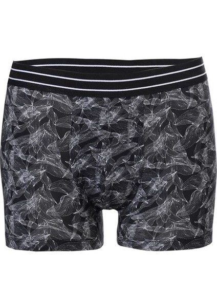 Siyah Erkek Compact Desenli Boxer