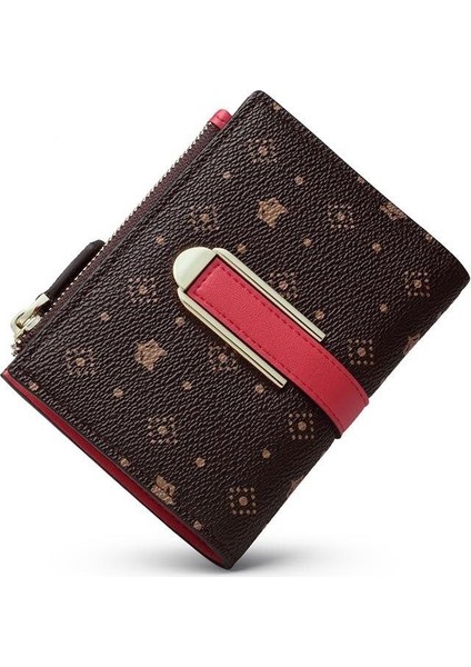 Retro Monogram Kadın Deri Cüzdan Özel Kutusunda