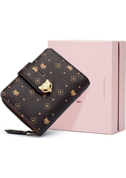 Retro Monogram Kadın Deri Cüzdan Özel Kutusunda fiyatları