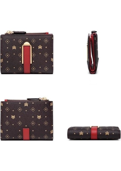 Retro Monogram Kadın Deri Cüzdan Özel Kutusunda modelleri