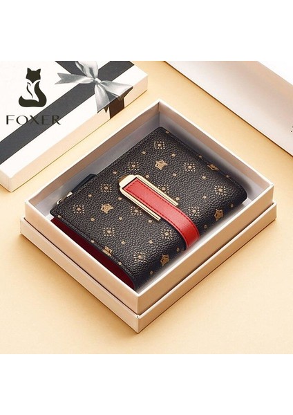 Retro Monogram Kadın Deri Cüzdan Özel Kutusunda fırsatları