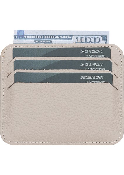 Pedro Slim Unisex Deri Kartlık Erc3 Bej