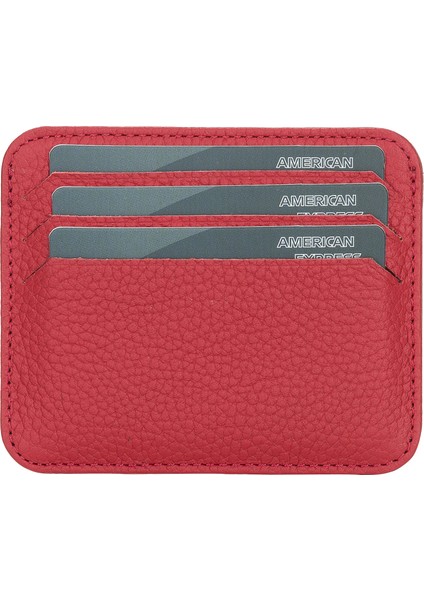 Pedro Slim Unisex Deri Kartlık Erc2 Kırmızı