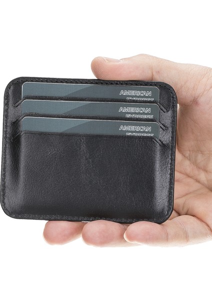 Pedro Slim Unisex Deri Kartlık Rst1 Siyah