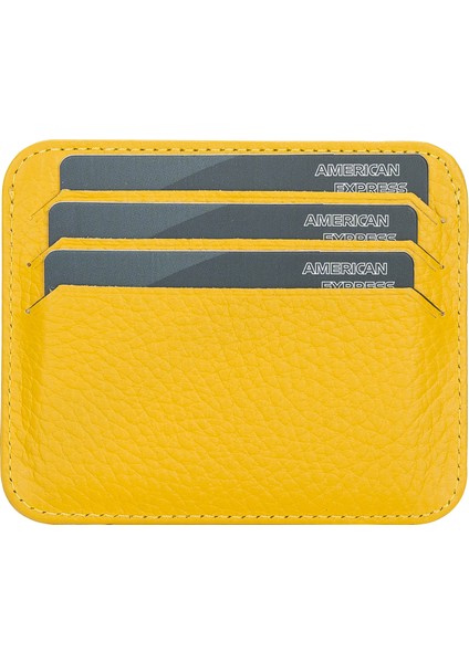 Pedro Slim Unisex Deri Kartlık FL12 Sarı