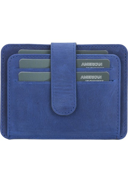 Bouletta BLW019 Slim Çok Bölmeli Unisex Deri Kartlık G21 Saks Mavi
