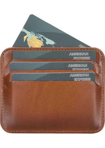 Pedro Slim Unisex Deri Kartlık RST2EF Taba