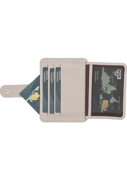 Bouletta BLW019 Slim Çok Bölmeli Unisex Deri Kartlık Erc3 Krem indirimleri