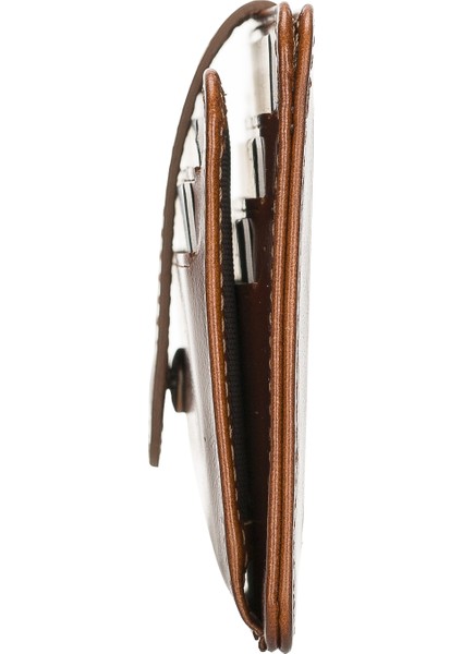 Bouletta BLW019 Slim Çok Bölmeli Unisex Deri Kartlık RST2EF Taba