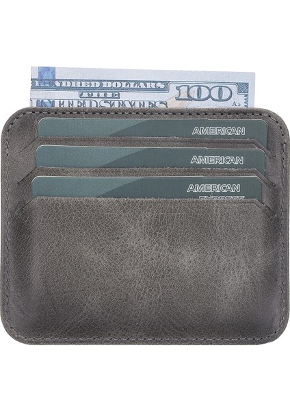Pedro Slim Unisex Deri Kartlık TN18EF Gri