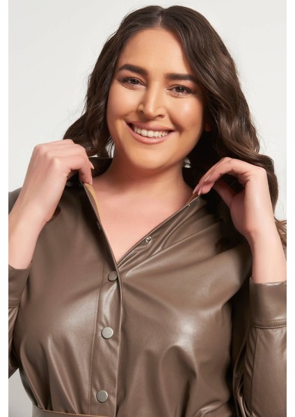 Suni Deri Gömlek modelleri