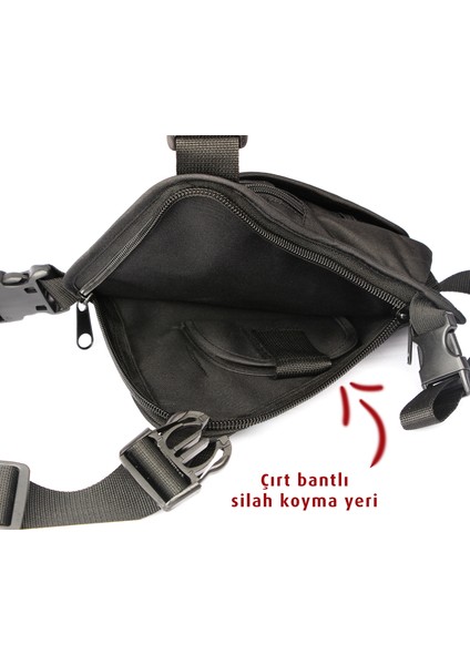 C90 Siyah Bacak Çantası Gizli Bölmeli indirimleri