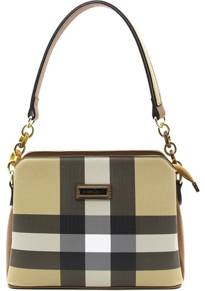 Silver Polo Kadın Omuz Çantası Bej - Taba NV937