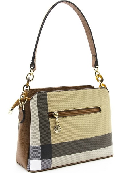 Silver Polo Kadın Omuz Çantası Bej - Taba NV937 modelleri