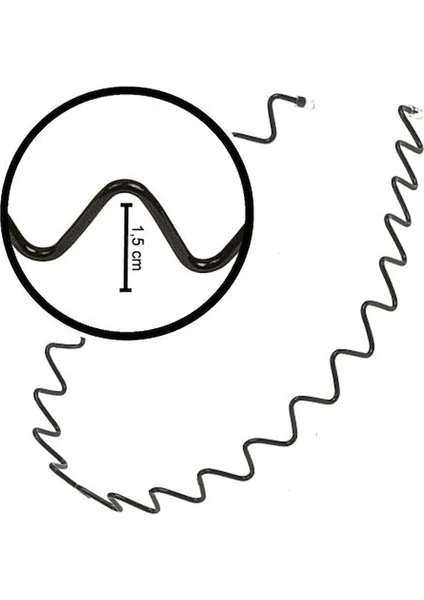 Sermet Süs Dünyası 1 Adet Zigzag Desenli Metal Tel Taç Erkek Tacı Erkek Tokası