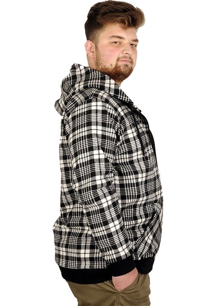 Büyük Beden Erkek Sweatshirt Kapşonlu 20579 Antrasit