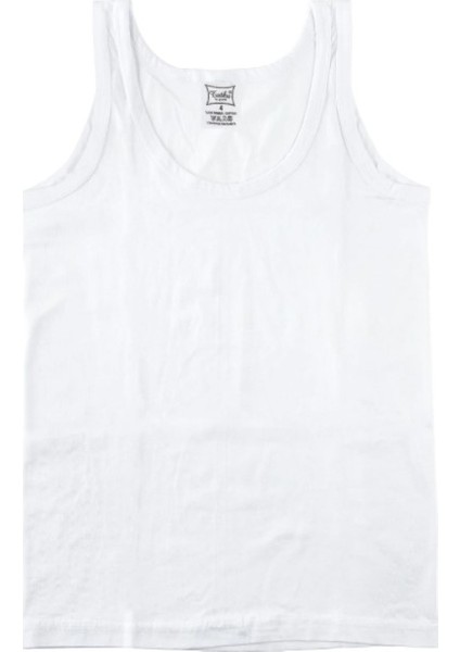 0124 Erkek Çocuk Beyaz 6'lı Paket Atlet modelleri