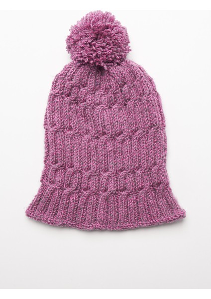 Pinkbear Tasarım %100 Handmade El Örgüsü Yerli Üretim Outdoor Yün Kadın Bere Şapka