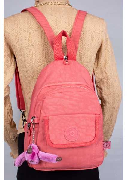 Urban 2034 Klınkır Kumaş Unisex Sırt Çantası Pembe