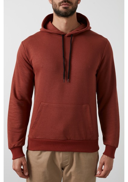 Pamuklu Kanguru Cepli Kapüşonlu Sweat Erkek Sweat 541HOODIE