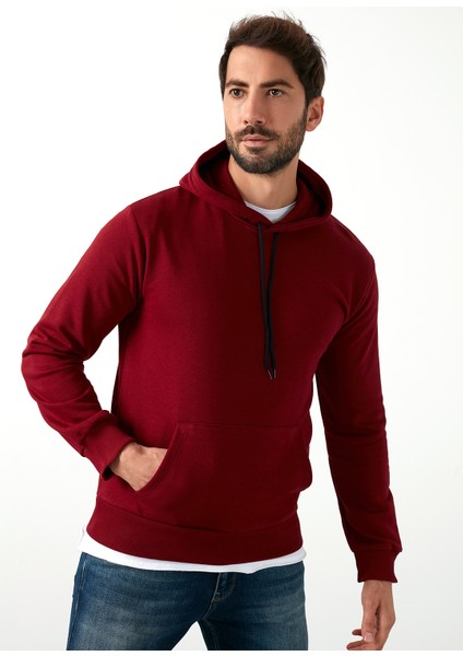 Pamuklu Kanguru Cepli Kapüşonlu Sweat Erkek Sweat 541HOODIE
