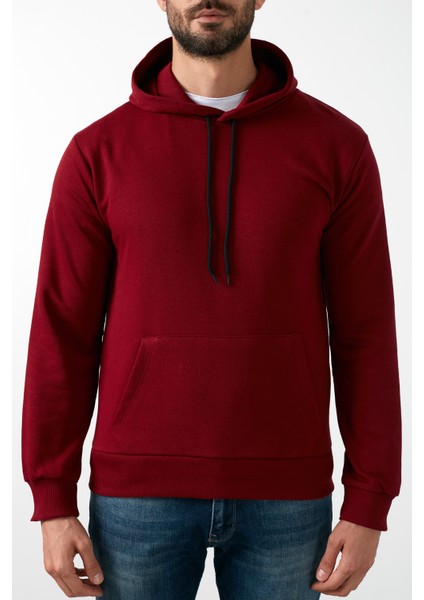 Pamuklu Kanguru Cepli Kapüşonlu Sweat Erkek Sweat 541HOODIE
