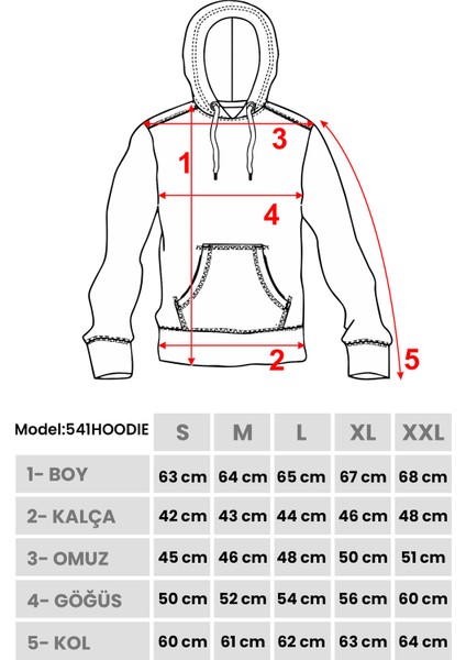 Pamuklu Kanguru Cepli Kapüşonlu Sweat Erkek Sweat 541HOODIE