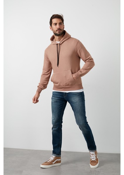 Pamuklu Kanguru Cepli Kapüşonlu Sweat Erkek Sweat 541HOODIE