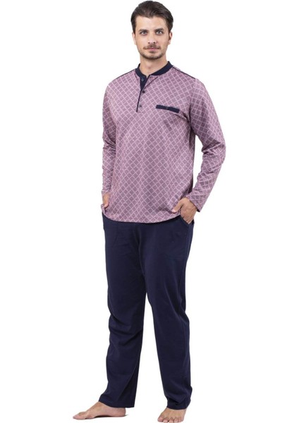 8718 Jakarlı Patlı Pijama Takım