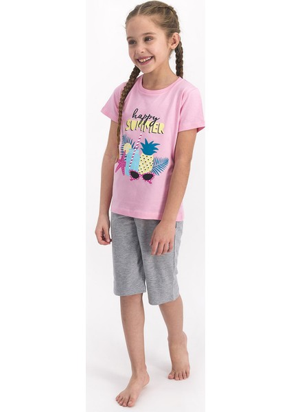 Kız Çocuk Kapri Takım A.pembe