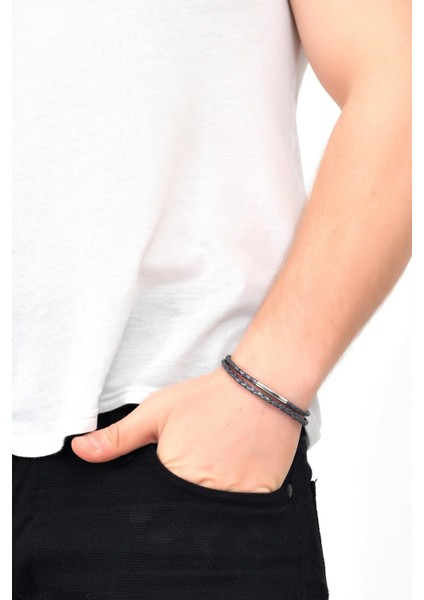 Unisex Deri Bileklik