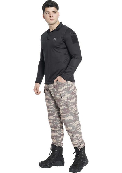 Vogel Tactical Uzun Kollu Yakalı Taktik Tişört