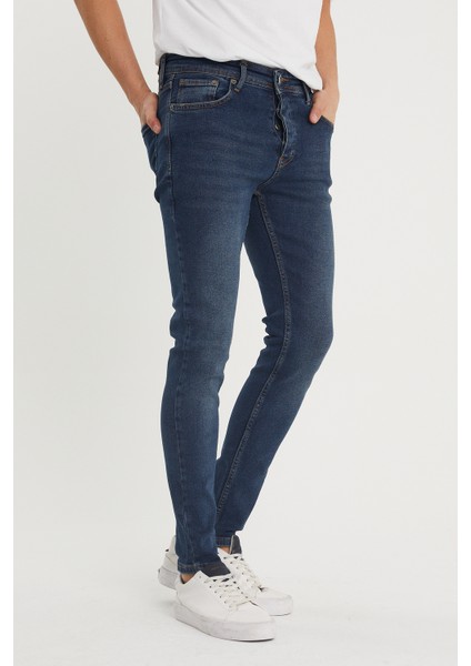 Yıkamalı Lacivert Slim Fit Jean Pantolon 1KXE5-44351-48 fiyatları