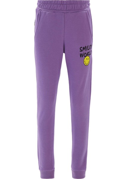 Kız Çocuk Smiley Lisanslı Jogger Eşofman Altı