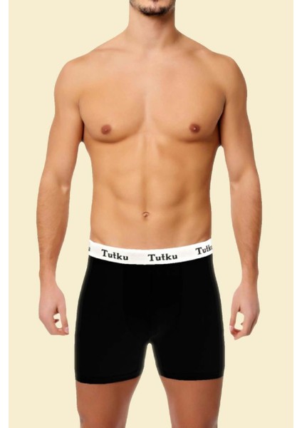 Siyah 0400 Likralı Pamuk Erkek Renkli Boxer
