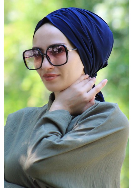 Lastik Tokalı Bone Lacivert