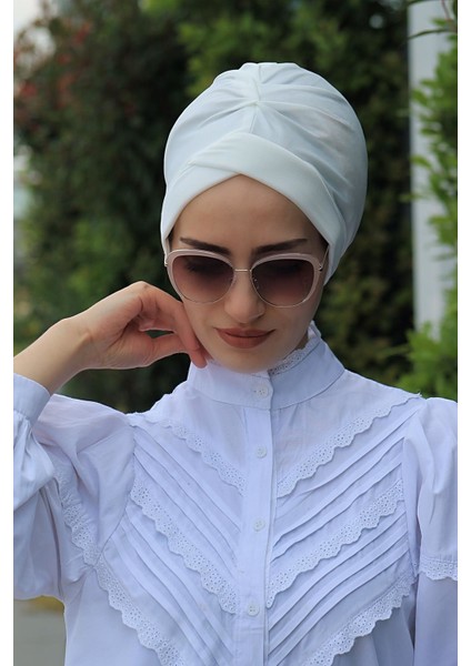 Çapraz Bone Ekru