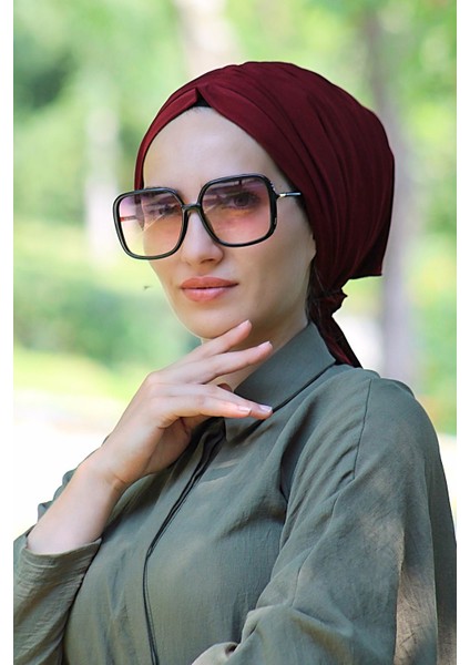 Lastik Tokalı Bone Bordo
