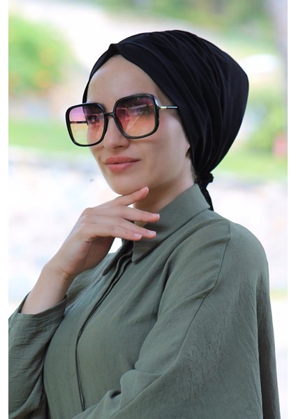 Lastik Tokalı Bone Siyah