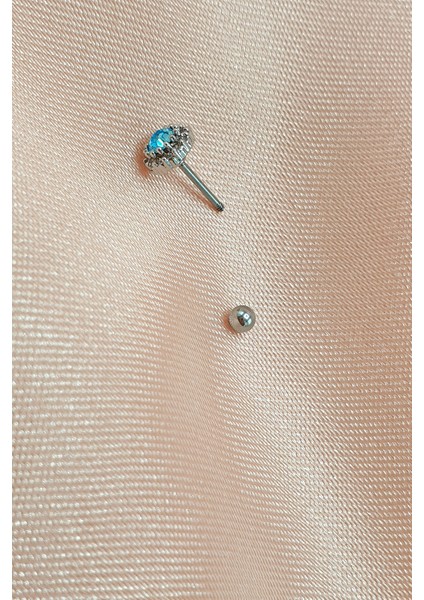 S&A Accessories Mavi Taşlı Piercing