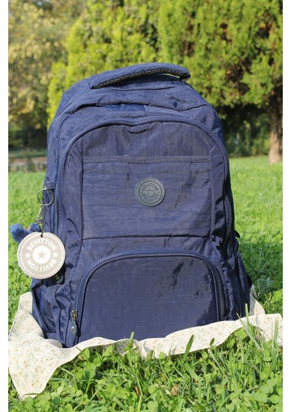 Krinkıl Su Geçirmez Kumaş Unisex Kadın Lacivert Sırt&okul Çantası fırsatları