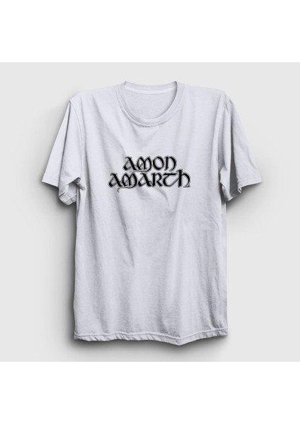 Unisex Beyaz Amon Amarth T-Shirt