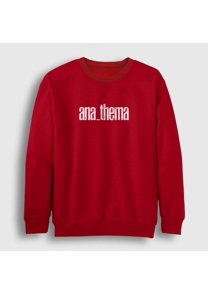 Unisex Kırmızı New Anathema Sweatshirt