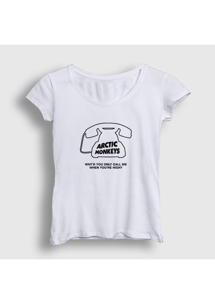 Kadın Beyaz High Arctic Monkeys T-Shirt