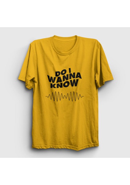 Unisex Sarı Know Arctic Monkeys T-Shirt