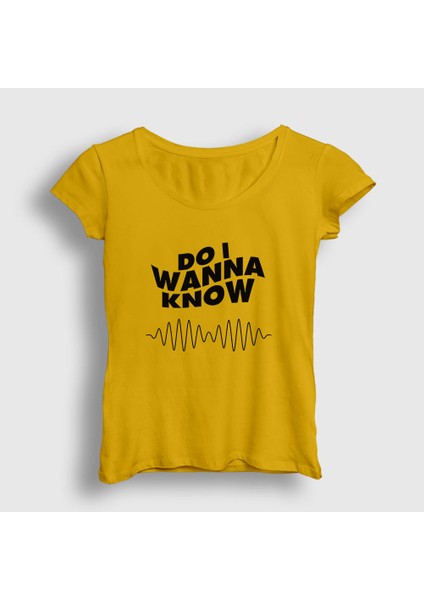 Kadın Sarı Know Arctic Monkeys T-Shirt