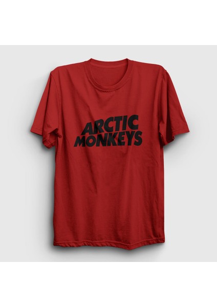 Unisex Kırmızı Logo Arctic Monkeys T-Shirt